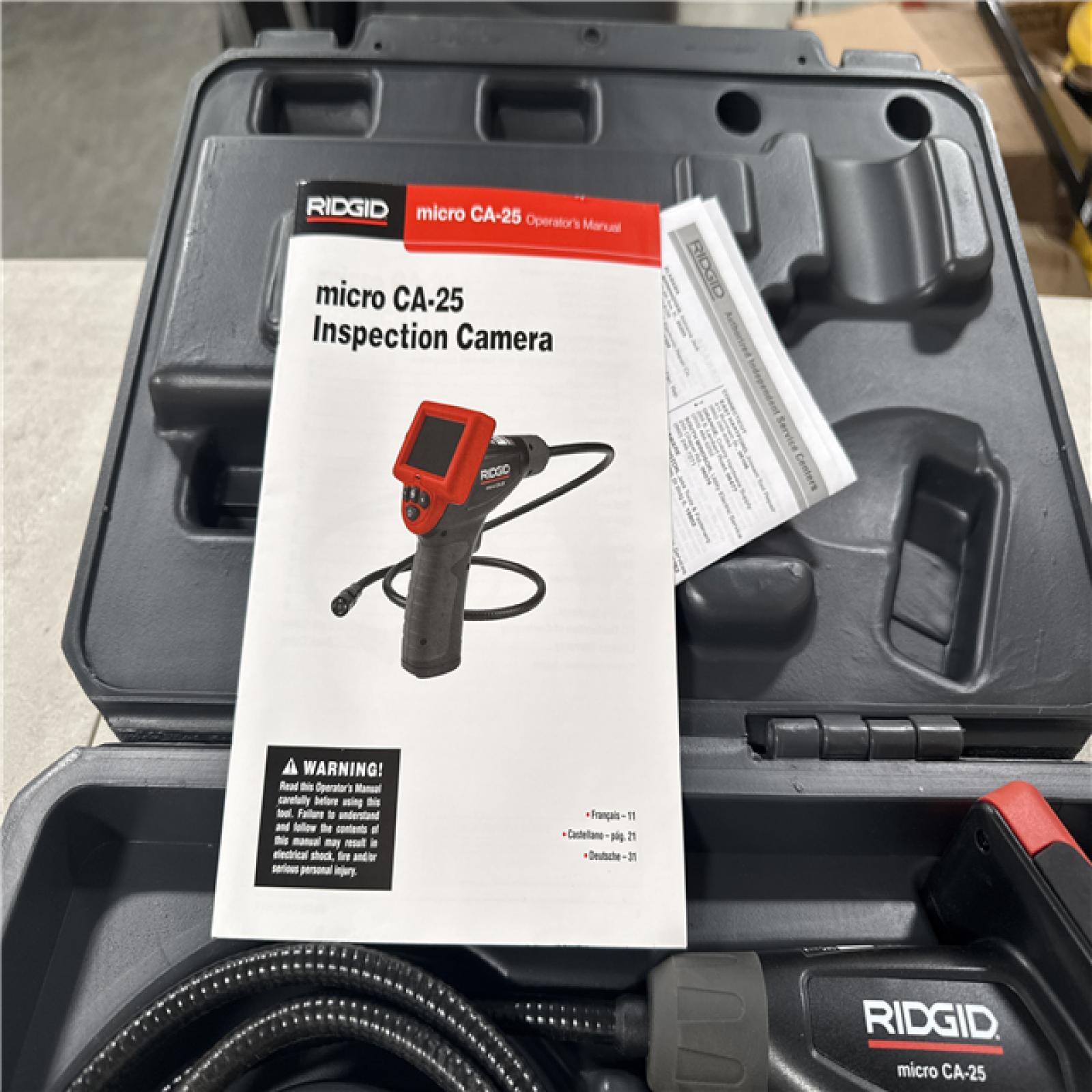 CALIFORNIA AS-IS RIDGID CA-25 MICRO INSPECTION CAMERA