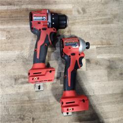 HOUSTON LOCATION - AS-IS Milwaukee M18 18V Lithium-Ion Brushless Cordless Compact Drill/Impact Combo Kit (2-Tool) W/(2) 2.0 Ah Batteries  Charger & Bag