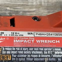 AS-IS Milwaukee FUEL 12V Lithium-Ion Brushless Cordless Stubby 3/8 in. Impact Wrench (Tool-Only)