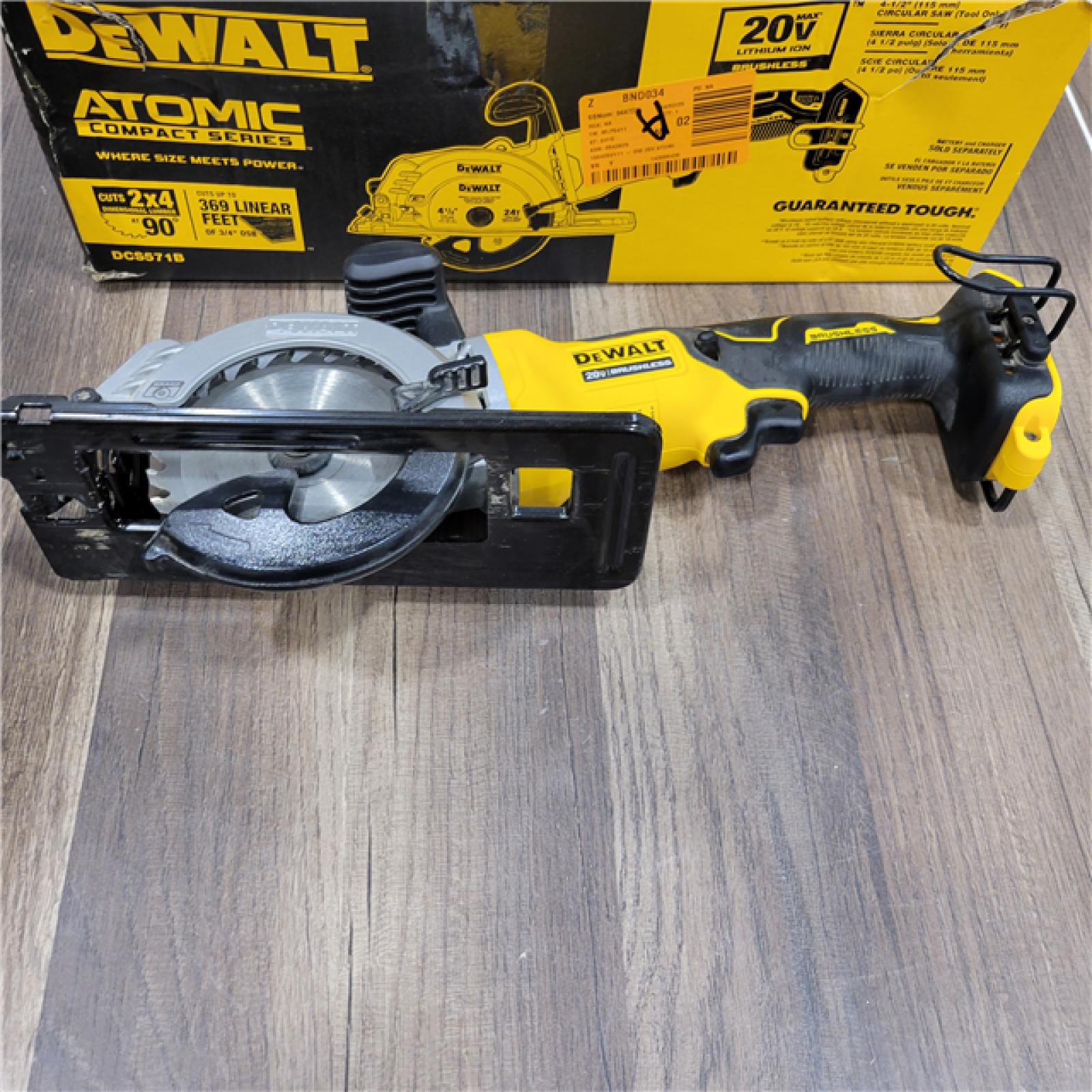 AS-IS DEWALT ATOMIC 20V MAX Cordless Brushless 4-1/2 in. Circular Saw (Tool Only)