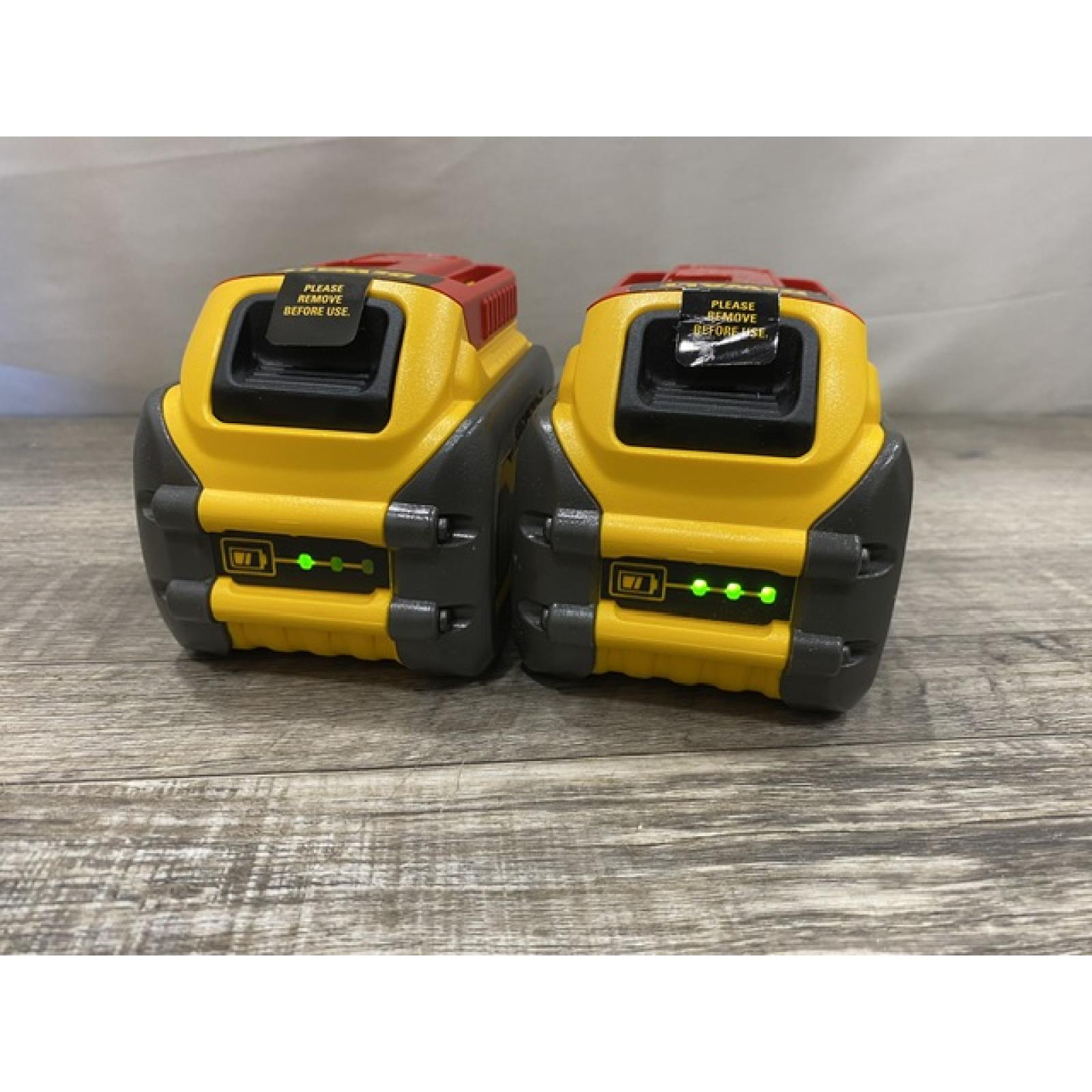 AS-IS DEWALT FLEXVOLT 20V/60V MAX Lithium-Ion 6.0Ah Battery Pack (2 Pack)