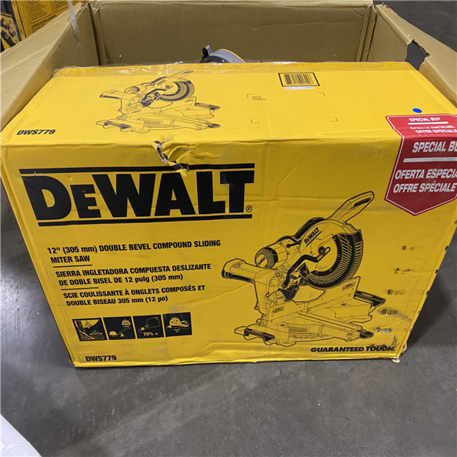As-Is- DeWalt 15 Amps 12 in. Corded Dual-Bevel Sliding Compound Miter Saw