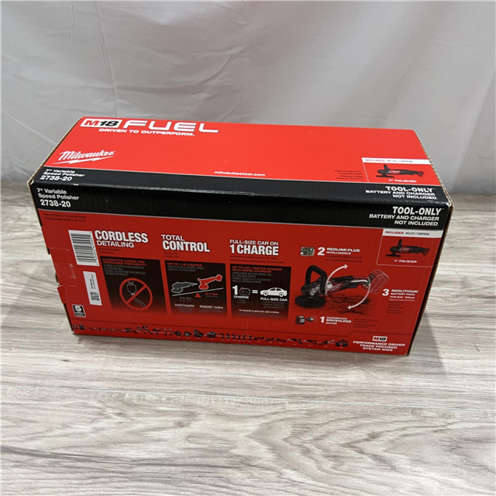 NEW Milwaukee FUEL 18V Lithium-Ion Brushless Cordless 7 in. Variable Speed Polisher (Tool-Only)