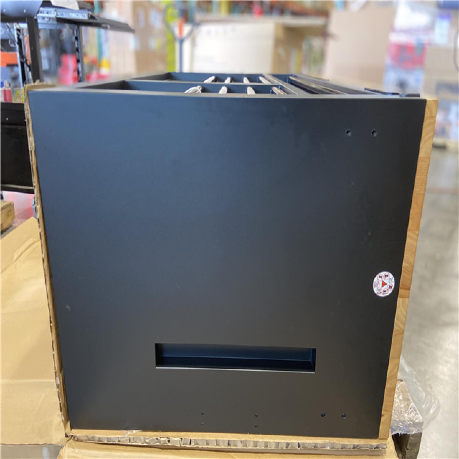 DALLAS LOCATION - Husky 52 in. W x 25 in. D Heavy Duty 9-Drawer Mobile Workbench Cabinet with Adjustable-Height Hardwood Top in Matte Black