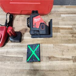 HOUSTON LOCATION - AS - IS Milwaukee 12-Volt Lithium-Ion Cordless Green 250 ft. 3-Plane Laser Level Kit