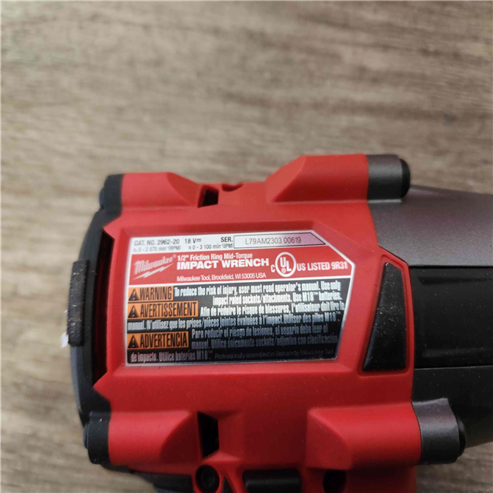 Phoenix Location NEW Milwaukee M18 FUEL Gen-2 18V Lithium-Ion Brushless Cordless Mid Torque 1/2 in. Impact Wrench w/Friction Ring (Tool-Only) 2962-20