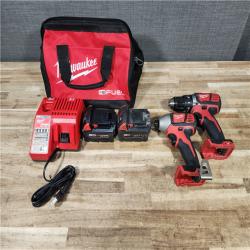 HOUSTON LOCATION - AS - IS Milwaukee 2 Tool Combo Kit W/ (2) Battery & Charger
