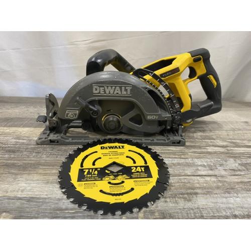 AS-IS DEWALT FLEXVOLT 60V MAX Cordless Brushless 7-1/4 in. Wormdrive Style Circular Saw (Tool Only)