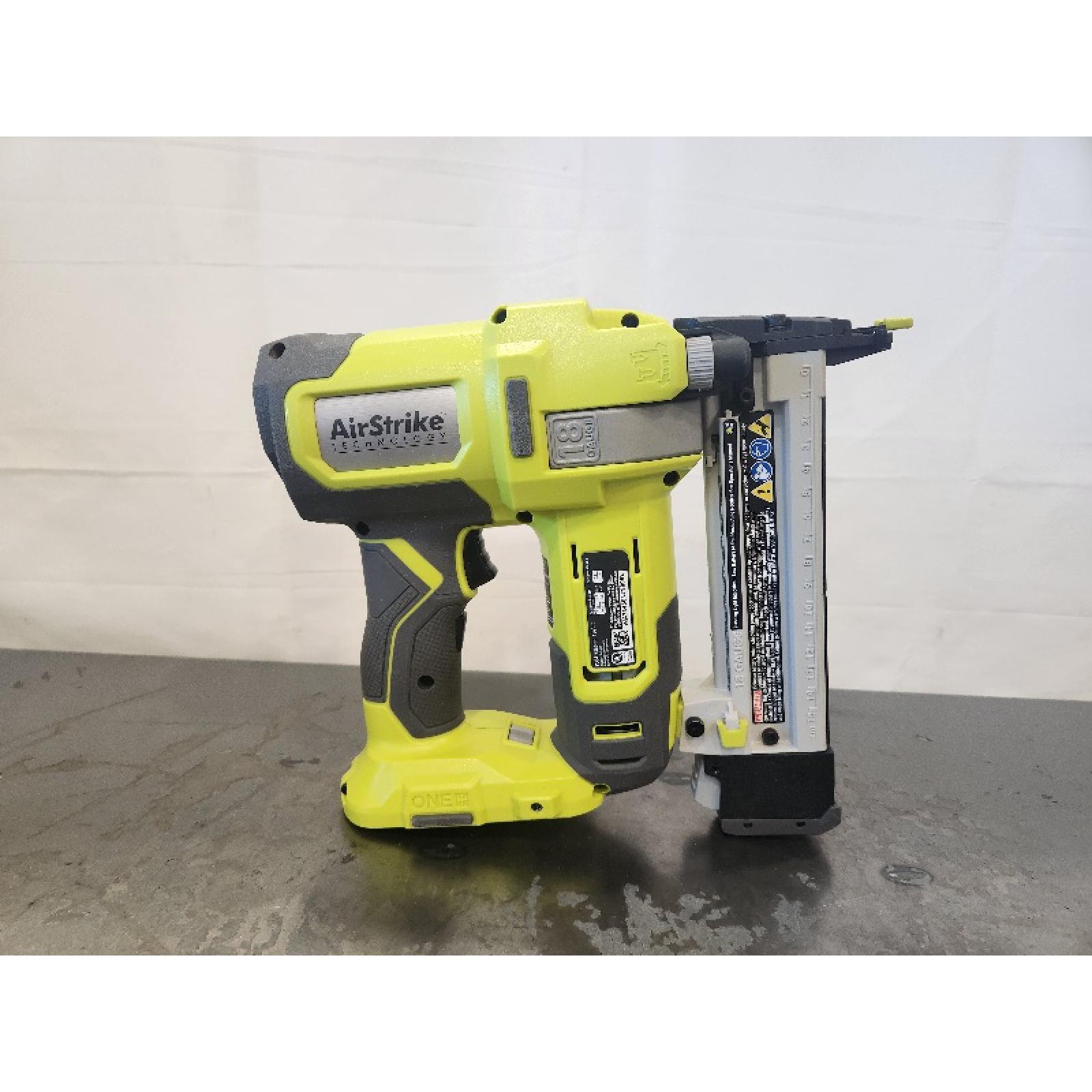 AS-IS- RYOBI ONE+ 18V 18-Gauge Cordless AirStrike Narrow Crown Stapler (Tool Only)