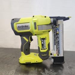 AS-IS- RYOBI ONE+ 18V 18-Gauge Cordless AirStrike Narrow Crown Stapler (Tool Only)