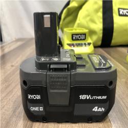 AS-IS RYOBI ONE+ 18V Cordless 4-Tool Combo Kit with 1.5 Ah Battery  4.0 Ah Battery  and Charger