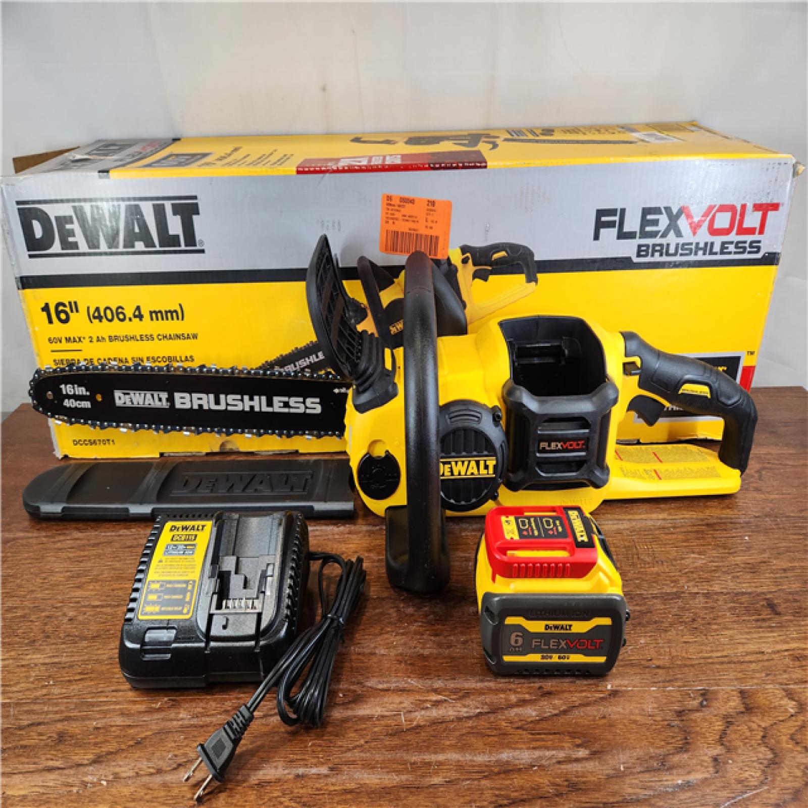 AS-IS DEWALT 60-Volt MAX FLEXVOLT Brushless Cordless 16 in. Chainsaw Kit