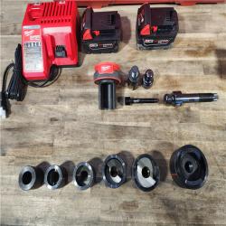 HOUSTON LOCATION - AS-IS MILWAUKEE FORCELOGIC M18 10T KNOCKOUT TOOL 1/2 - 2 KIT