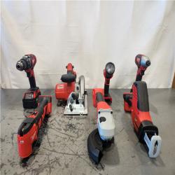 AS-IS- M18 18-Volt Lithium-Ion Cordless Combo Kit 7-Tool with 2-Batteries  Charger and Tool Bag