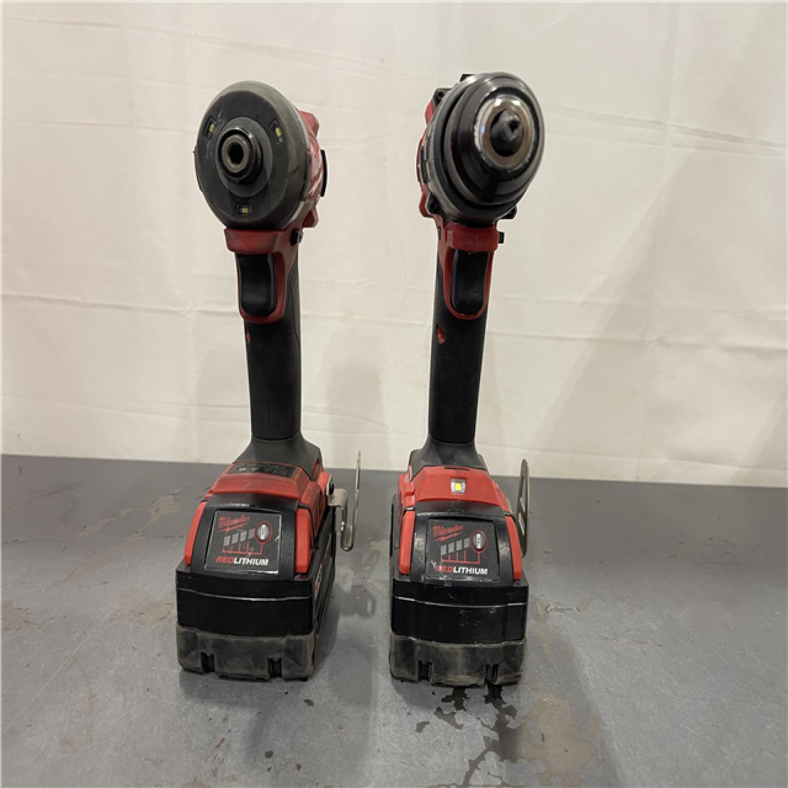 AS-IS - MILWAUKEE FUEL 18V Lithium-Ion Brushless Cordless Hammer Drill and Impact Driver Combo Kit