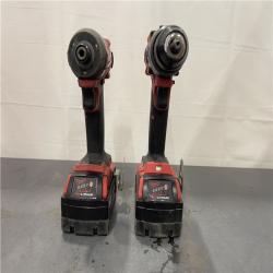 AS-IS - MILWAUKEE FUEL 18V Lithium-Ion Brushless Cordless Hammer Drill and Impact Driver Combo Kit