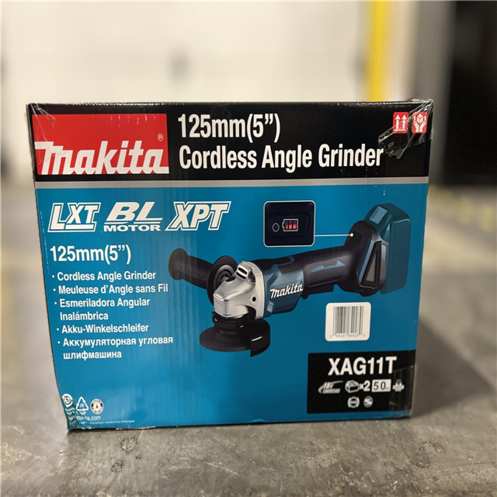 NEW! -  Makita 18V 5.0Ah LXT Lithium-Ion Brushless Cordless 4-1/2 in. /5 in. Paddle Switch Cut-Off/Angle Grinder Kit