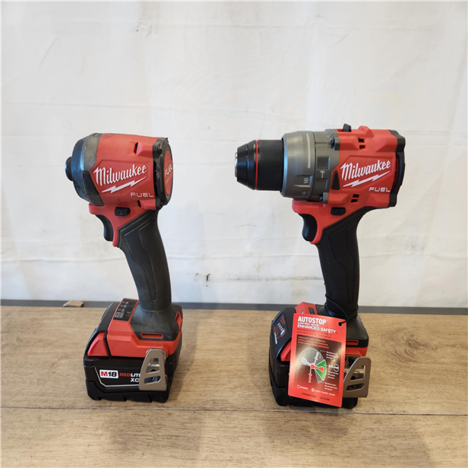 AS-IS- Milwaukee FUEL 18V Lithium-Ion Brushless Cordless Hammer Drill and Impact Driver Combo Kit