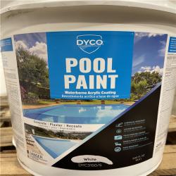 DALLAS LOCATION - Dyco Pool Paint 5 Gal. 3150 White Semi-Gloss Acrylic Exterior Paint PALLET-(6 UNITS)