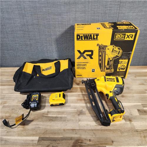 HOUSTON LOCATION - AS-IS DeWalt DCN660D1 20V 16 Gauge Cordless Angled Finish Nailer Kit W/ 2Ah Battery