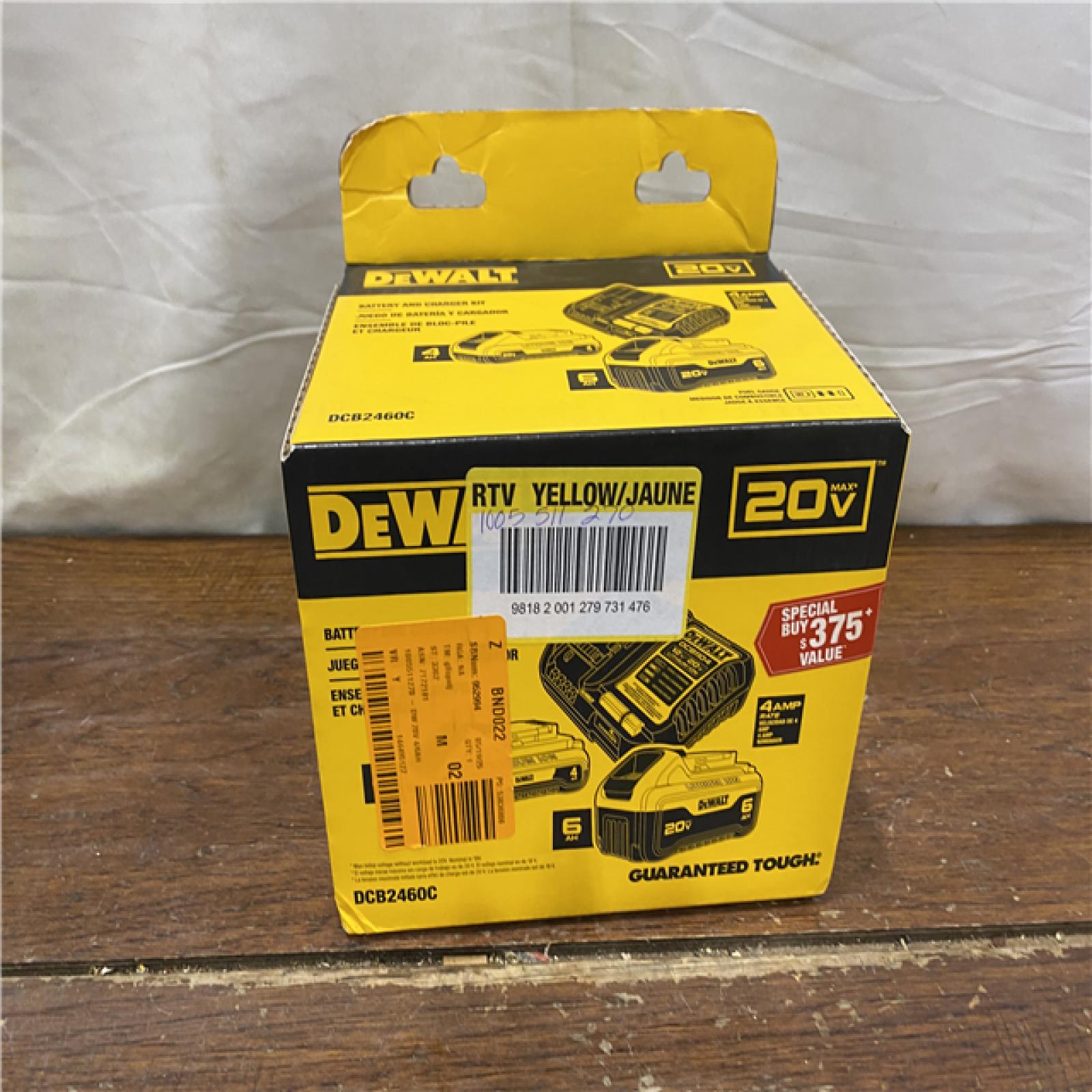 NEW DEWALT 20V MAX Lithium-Ion 6.0Ah and 4.0Ah Battery and Charger Starter Kit