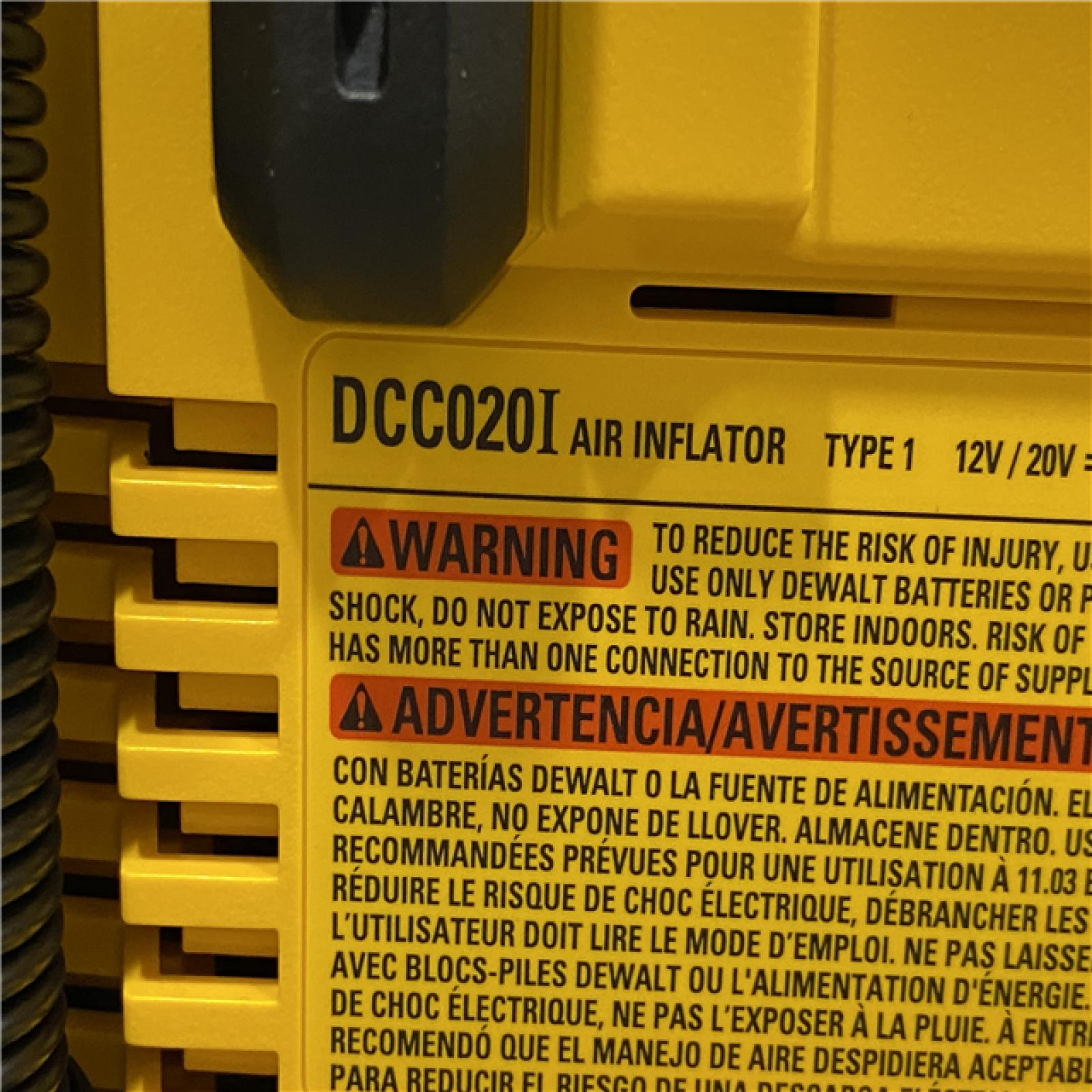 AS-IS DEWALT 20V MAX Cordless Electric Portable Inflator (Tool Only)