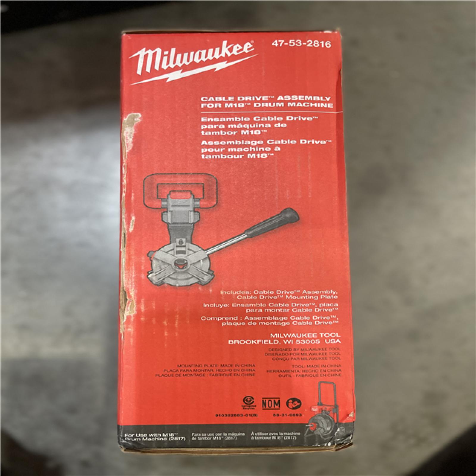 DALLAS LOCATION- MILWAUKEE Cable Drive Assembly For M18 Drum Machine