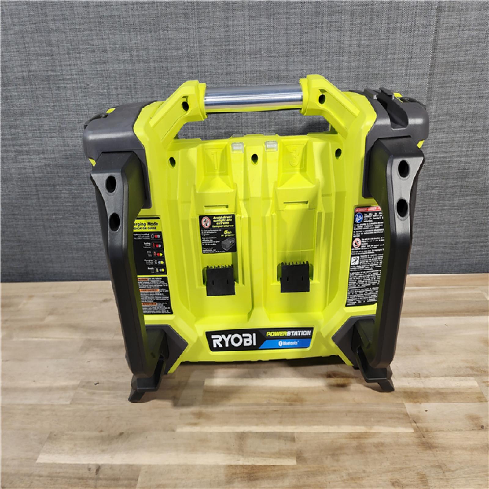 HOUSTON LOCATION - AS-IS RYOBI 40V 1800-Watt Portable Battery Power Station Inverter Generator and 4-Port Charger W/ (4) BATTERY