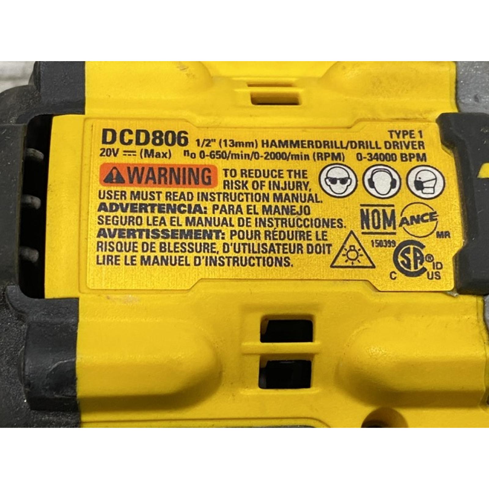 AS-IS DEWALT 20V XR Brushless Cordless 1/2 in. Hammer Drill (Tool-Only)