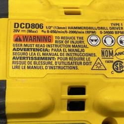 AS-IS DEWALT 20V XR Brushless Cordless 1/2 in. Hammer Drill (Tool-Only)