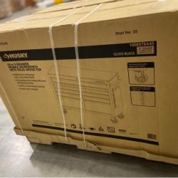 DALLAS LOCATION - Husky Tool Storage 46 in. W x 18 in. D 9-Drawer Mobile Workbench Cabinet in Gloss Black - 2 UNITS