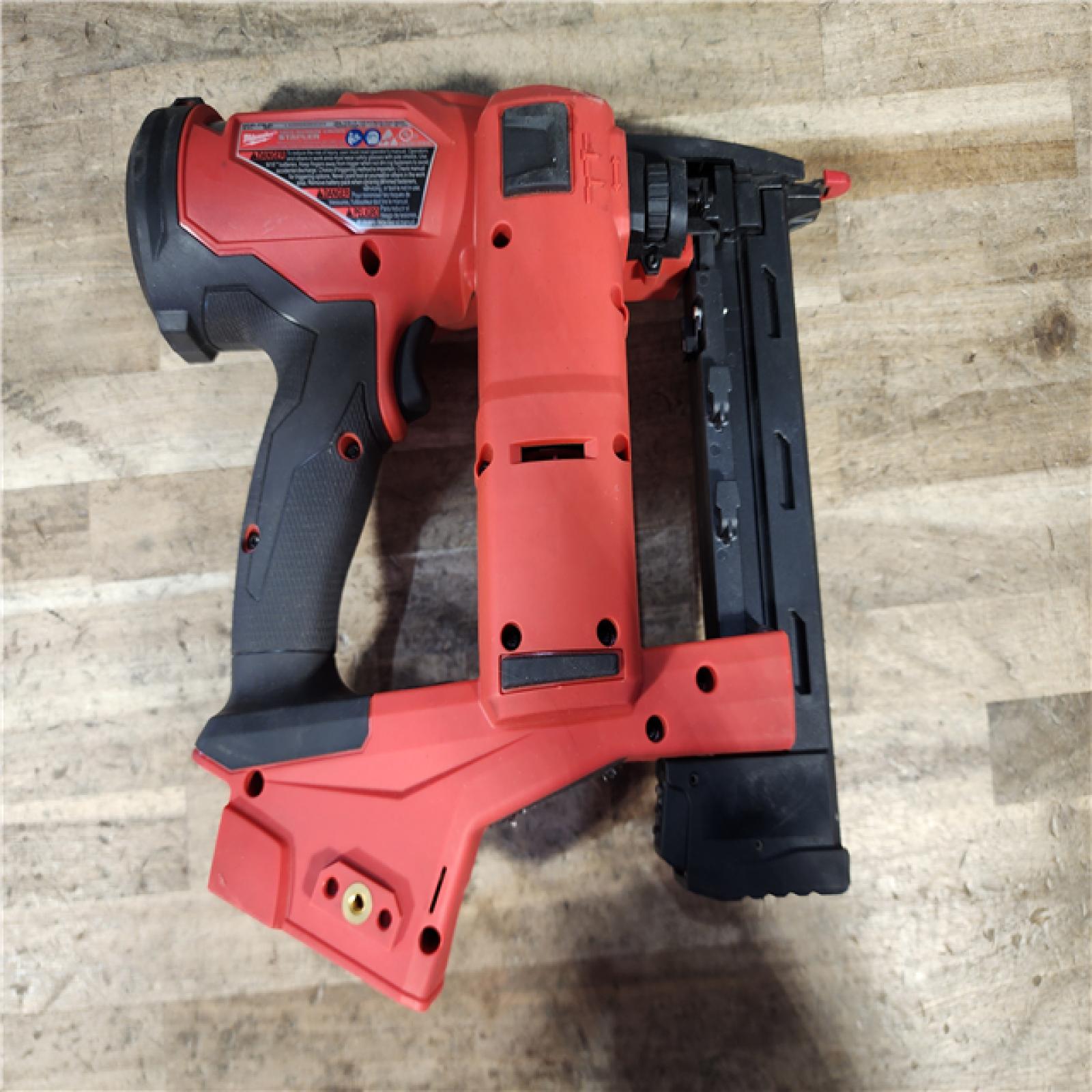 HOUSTON LOCATION - AS-IS Milwaukee  FUEL 18-Volt Lithium-Ion Brushless Cordless 18-Gauge 1/4 in. Narrow Crown Stapler (Tool-Only)