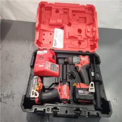 AS-IS- Milwaukee FUEL 18V Lithium-Ion Brushless Cordless Hammer Drill and Impact Driver Combo Kit (2-Tool) with 2 Batteries