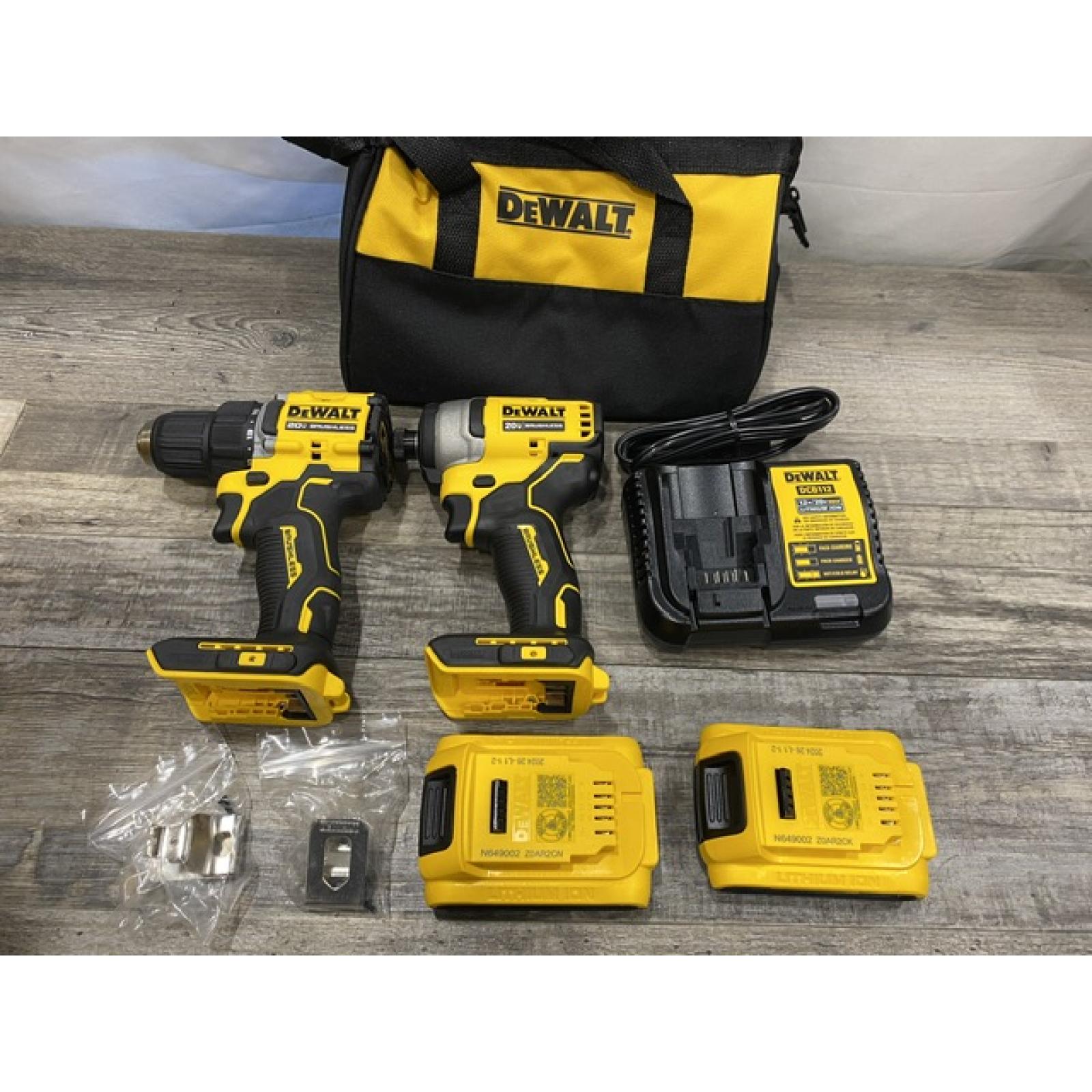 AS-IS DEWALT ATOMIC 20-Volt MAX Lithium-Ion Cordless (2-Tool) Combo Kit