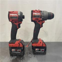 AS-IS- MILWAUKEE FUEL 18V Lithium-Ion Brushless Cordless Hammer Drill and Impact Driver Combo Kit