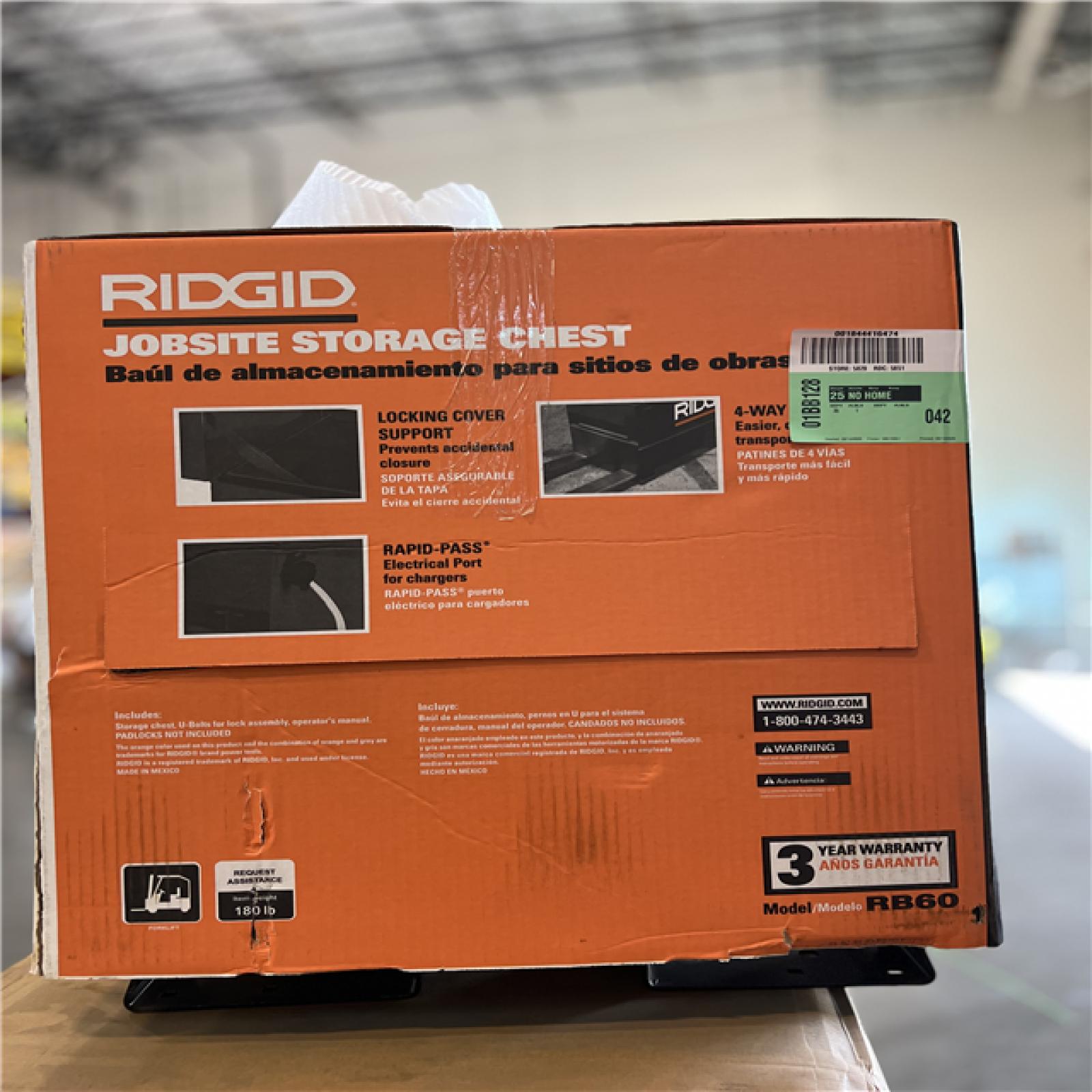 DALLAS LOCATION- RIDGID 60 in. x 24 in. Universal Storage Chest