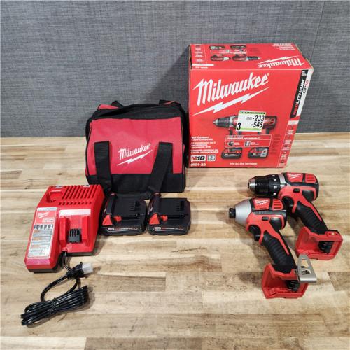 HOUSTON LOCATION - AS-IS Milwaukee 18V Lithium-Ion Cordless Drill Driver/Impact Driver Combo Kit