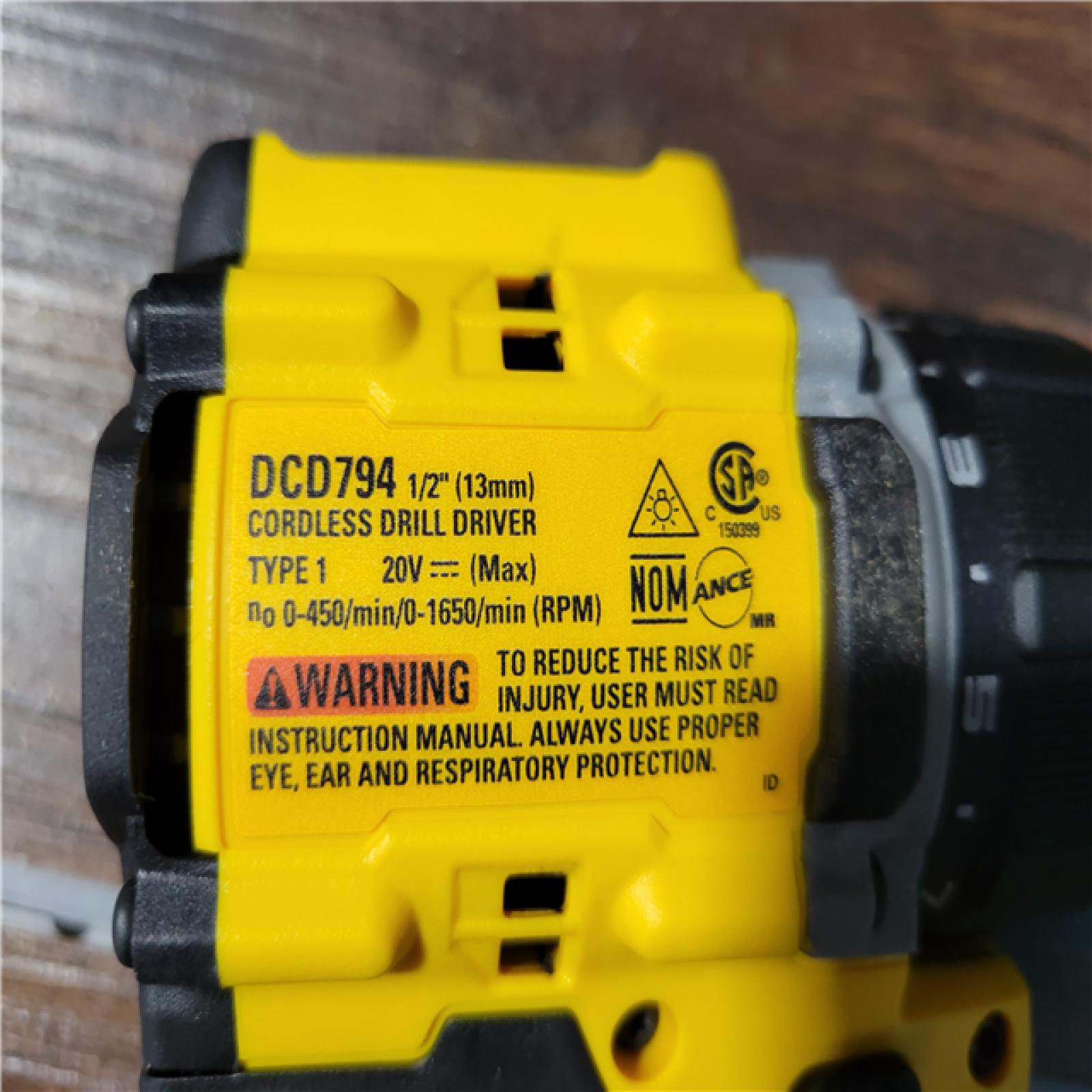 California As-Is Dewalt Brushless 4-Tool Combo Kit (Battery,Charger, and Tool Bag Included)