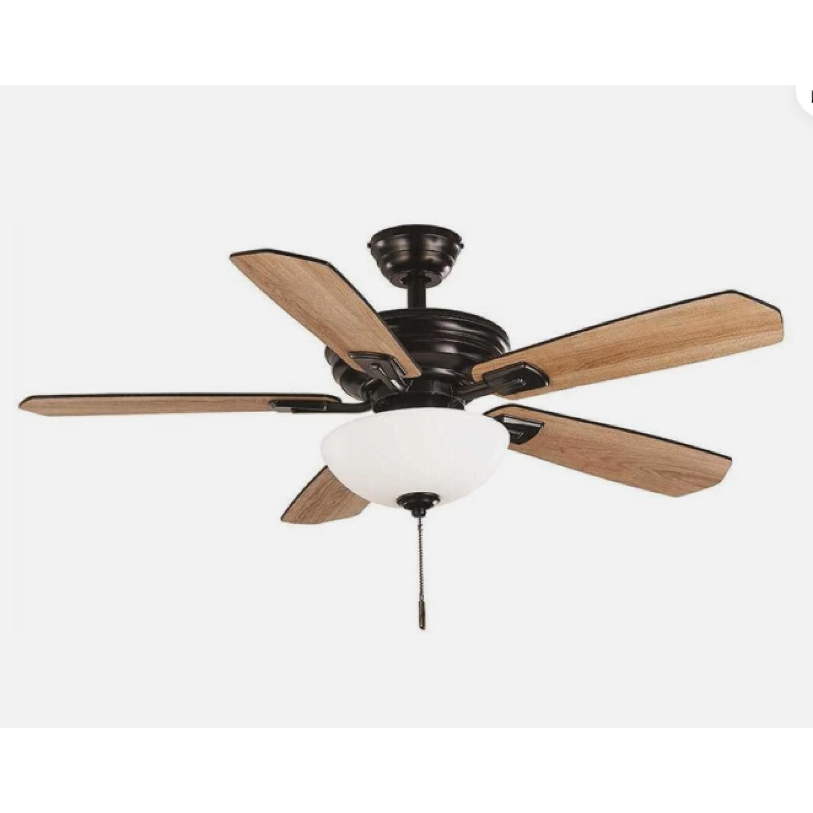 DALLAS LOCATION- Hampton Bay 37849 Wellston II 44 in. LED Matte Black Ceiling Fan with Light Kit (48 UNITS)