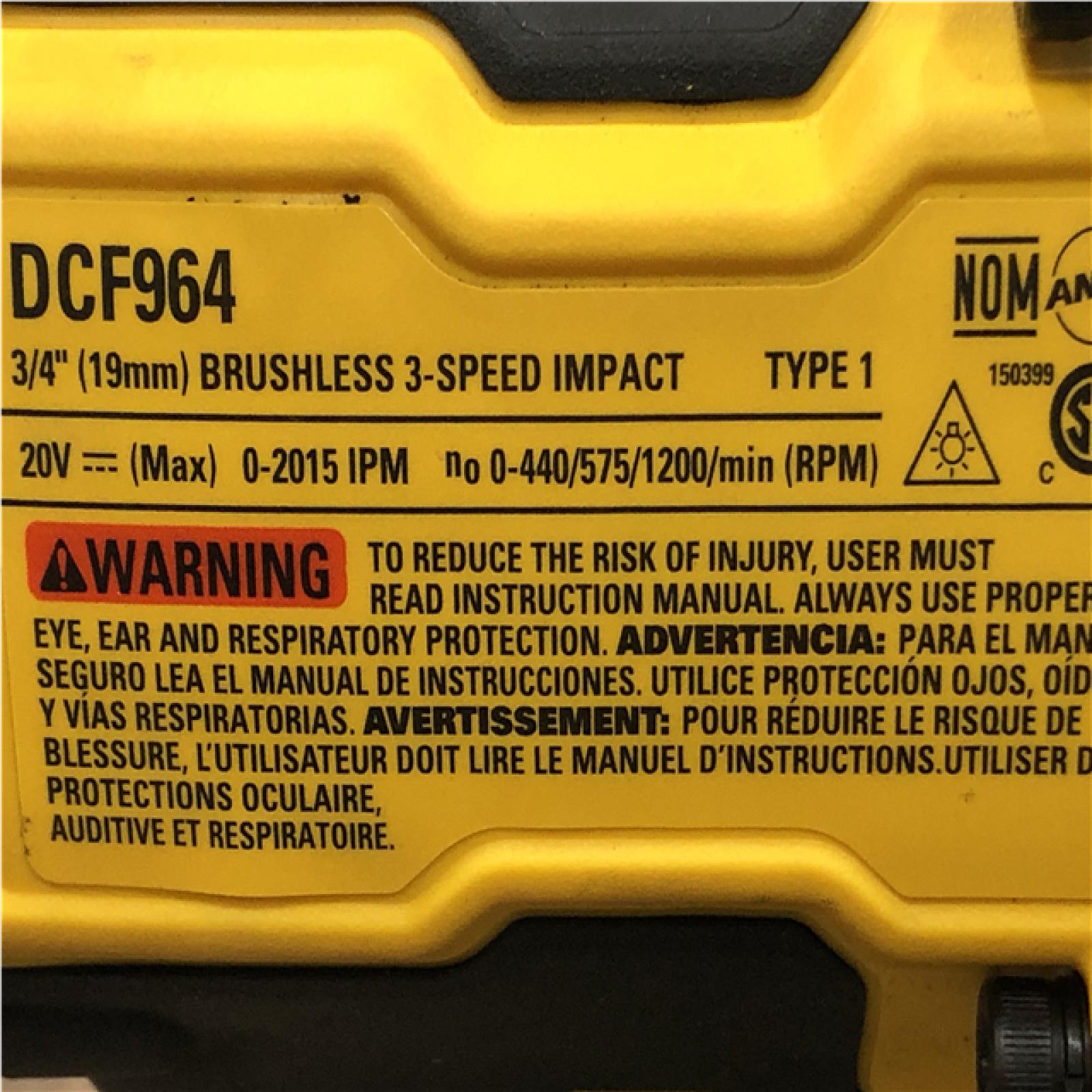 AS-IS DEWALT 20V Brushless Cordless 3/4 in. High Torque Impact Wrench (Tool Only)