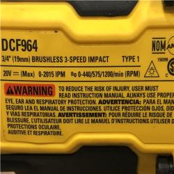 AS-IS DEWALT 20V Brushless Cordless 3/4 in. High Torque Impact Wrench (Tool Only)
