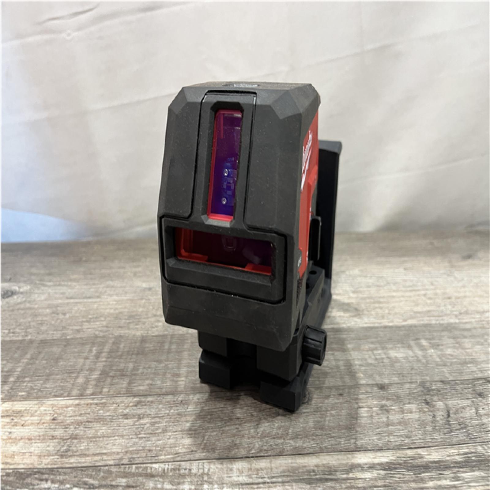 AS-IS Milwaukee 12-Volt Lithium-Ion Cordless Green 125 ft. Cross Line and Plumb Points Laser Level (Tool-Only)