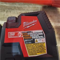 Houston Location AS-IS Milwaukee Green 100 ft. Cross Line and Plumb Points Rechargeable Laser Level with REDLITHIUM Lithium-Ion