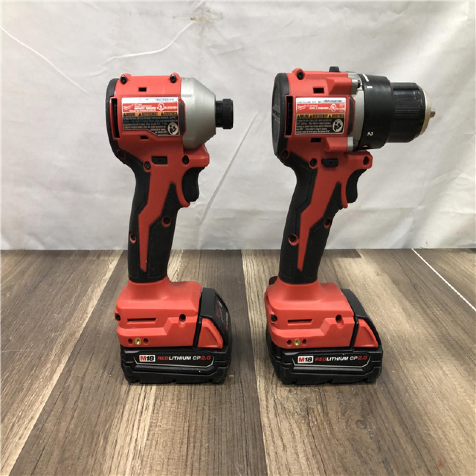 AS-IS Milwaukee 18V Lithium-Ion Brushless Cordless Compact Drill/Impact Combo Kit