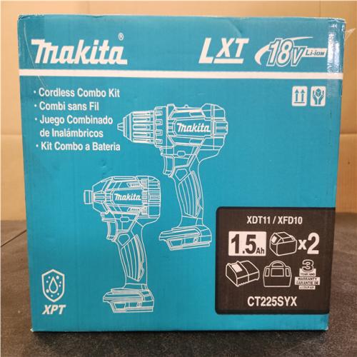 Phoenix NEW Makita 18V LXT Lithium-Ion Cordless Compact 2-Piece Combo Kit 1.5 Ah (Driver-Drill/Impact Driver)