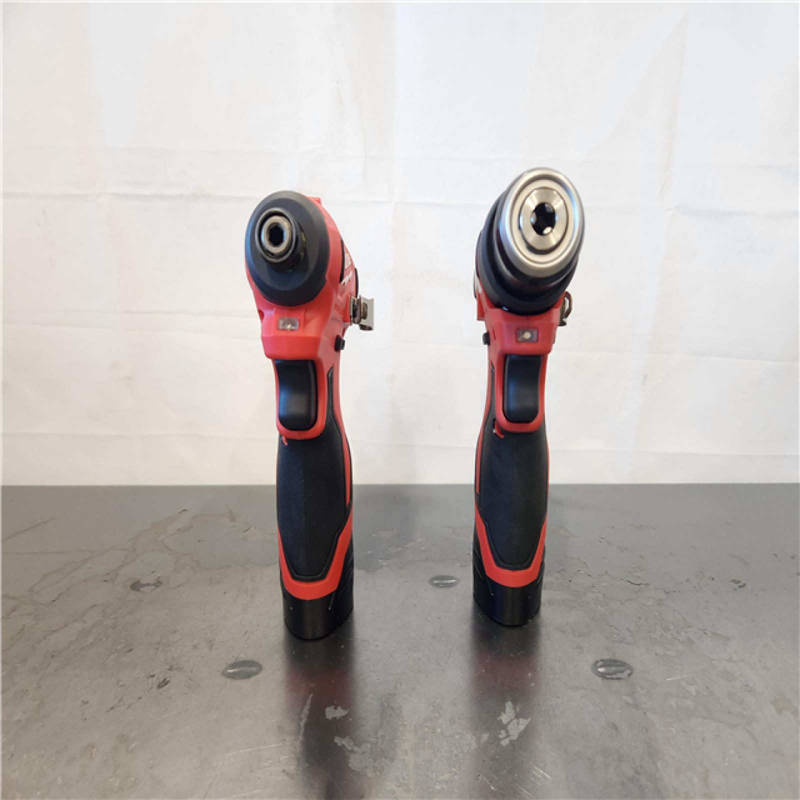 AS-IS- M12 12-Volt Lithium-Ion Brushless Cordless Subcompact Drill and Impact Driver Combo Kit W/2 Batteries and Bag (2-Tool)