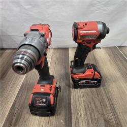 AS-IS MILWAUKEE FUEL 18V Lithium-Ion Brushless Cordless Hammer Drill and Impact Driver Combo Kit (2-Tool) with 2 Batteries