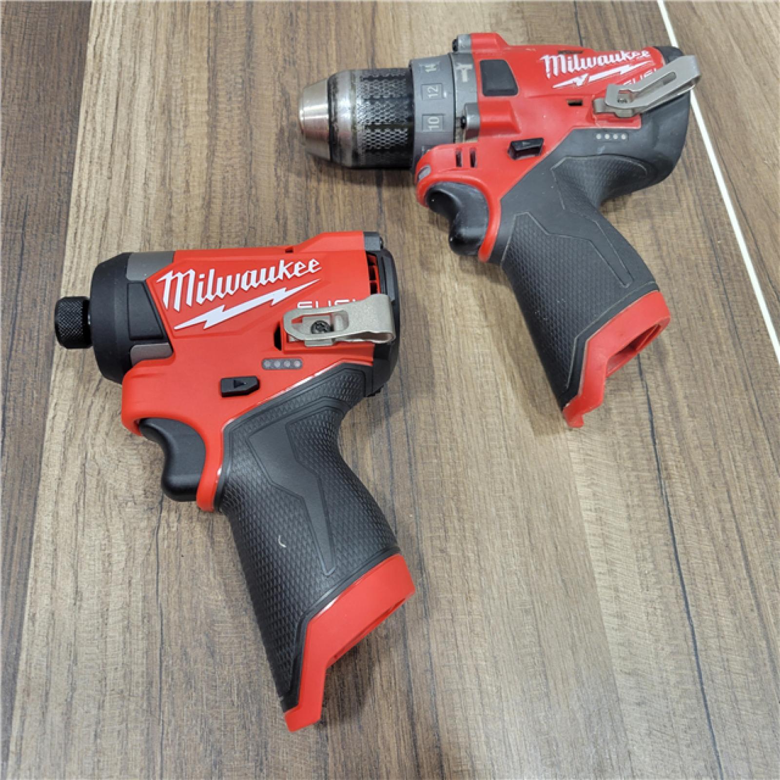 AS-IS Milwaukee 3497-22 12V Brushless Hammer Drill and Impact Driver Combo Kit