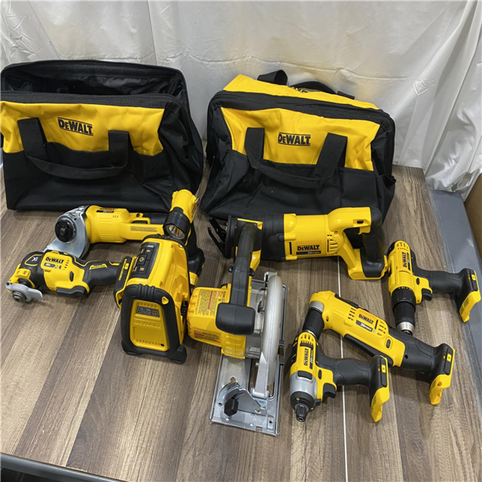 AS-IS Dewalt 20V MAX 9-Tool Power-Tool Combo Kit W/ Soft Case Including 2 Batteries & Charger