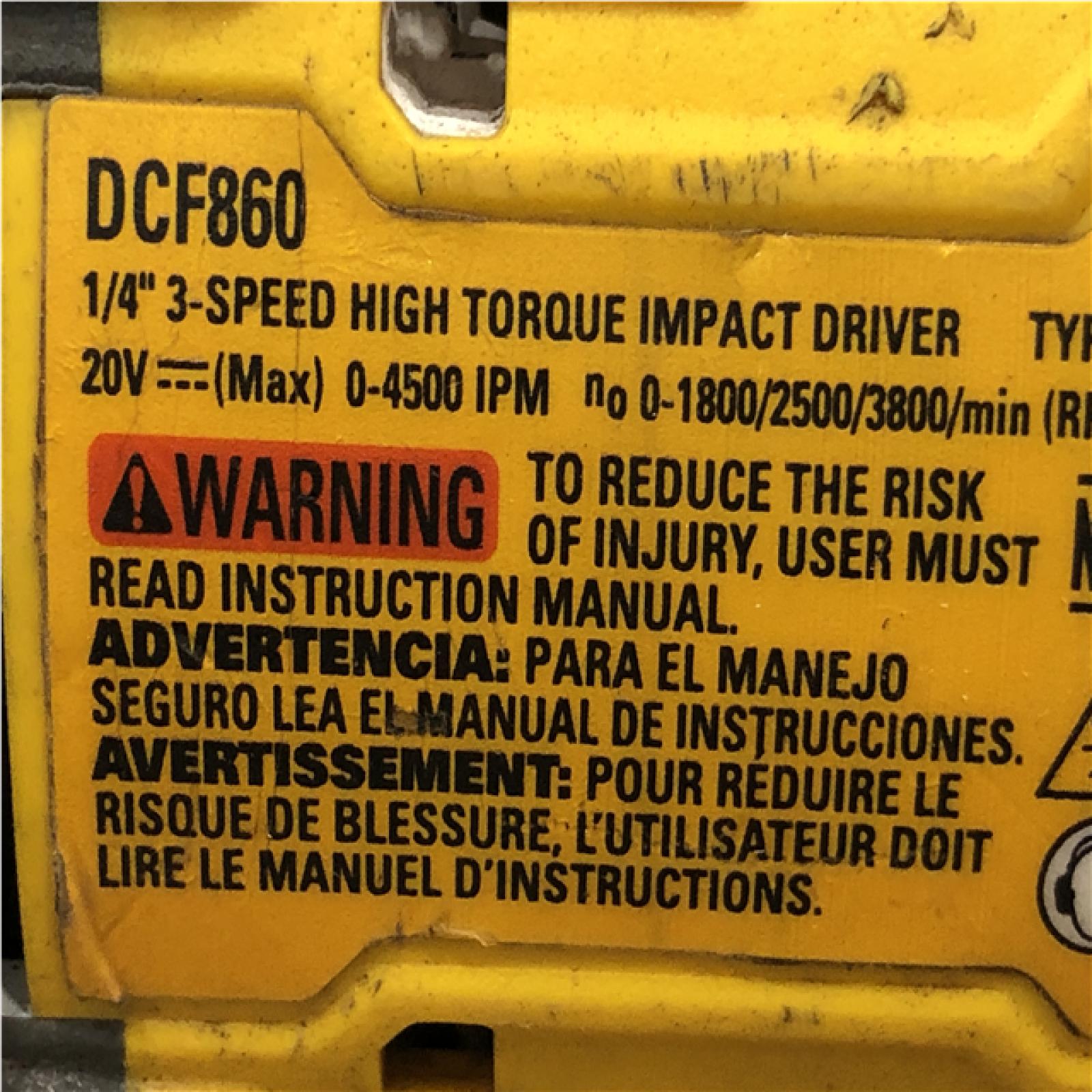 AS-IS DEWALT 20V MAX XR Cordless Impact Driver (Tool Only)